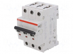 Circuit breaker | 400VAC | Inom: 4A | Poles: 3 | for DIN rail mounting