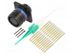 Connector: military | socket | female | PIN: 22 | straight | crimped