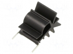 Heatsink: extruded | TO220 | black | L: 20mm | W: 21mm | H: 28mm | 13K/W