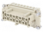 Connector: HDC | contact insert | female | 16A | 500V | Han E&reg; | PIN: 16