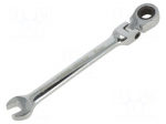 Wrench: combination spanner | rattle,with joint | 8mm | L: 142mm