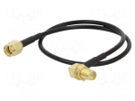 Cable | 0.3m | RP-SMA male,RP-SMA female | black | angled,straight