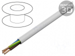 Wire | YDY | 3G10mm2 | round | wire | Cu | PVC | white | 450V,750V | 100m