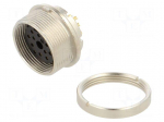 Connector: M16 | socket | female | PIN: 12 | 3A | 32V | soldering | straight