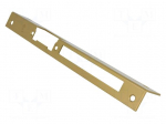 Frontal plate | angular,left | for electromagnetic lock | golden