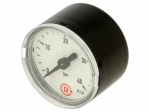 Manometer | 0&divide;40bar | rear connection | Thread: G 1/8" | 40mm | metal