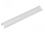 Cover for LED profiles | satin | 1m | G22R | push-in