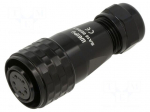 Connector: circular | plug | female | PIN: 5 | IP67 | SA16 | 5&divide;8mm | 5A | 500V