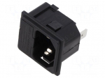 Connector: AC supply | socket | male | 10A | 250VAC | C14 (E) | IEC 60320
