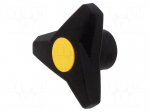Knob | &Oslash;: 63mm | Int.thread: M8 | 13mm | H: 30.5mm | technopolymer PA