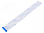 FFC tape | Cores: 30 | Tape ph: 1mm | L: 254mm | 1A | 60V | FFC10-TIN