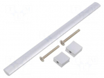 Holder | aluminium | natural | H: 30.5mm | L: 244mm | W: 15.5mm | handle