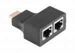 &Uuml;hendused // Different Audio, Video, Data connection plug and sockets // Przedłużacz extender HDMI/2xRJ45 30m