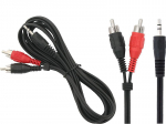TV, SAT, HDMI, DVI kaablid ja tarvikud // HDMI, DVI, AUDIO &uuml;henduskaablid ja tarvikud // 4336# Przyłącze wtyk 3,5st-2xwtyk rca  1,8m`