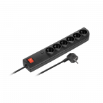 Elektrimaterjalid // Elektri laiendid, Pikendusjuhtmete, hajutuste ja UK ja USA adapterite komplekt // Listwa przeciwprzepięciowa 6xz/u 1,5m czarna PSF4-601-2