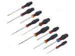 Screwdriver: universal-set | Phillips,Pozidriv&reg;,slot | 10pcs.