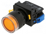 Switch: push-button | 22mm | Stabl.pos: 2 | NO | orange | LED | IP65 | YW
