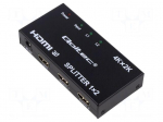 Splitter | HDMI 1.4 | PnP | black | Input: DC socket,HDMI socket