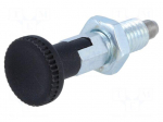 Indexing plungers | Thread: M16 | Plating: zinc | 8mm | steel