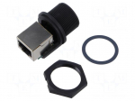 For panel mounting,front side nut
