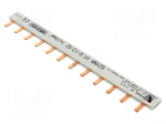 Busbar | 10mm2 | Poles: 1 | Urated: 400V | Pitch: 17.8mm | No.of mod: 12