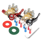 Auto- ja mootorrattatooted, elektroonika, navigatsioon, CB raadio // Auto elektroonikakomponendid : Installatsioonikaablid : Kaitsealused : &Uuml;hendused // Klemy zaciski akumulatora mosiężne uniwersalne z konektorami amio-04058