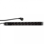 1U Power supply block/ 9 sockets/ plastic housing/ without  switch