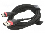 Cable | High Speed,USB 2.0 | USB A plug,USB C plug | 2m | black | 2A