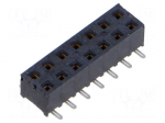 Connector: pin strips | socket | female | PIN: 14 | vertical | SMT | 2mm