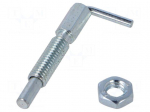 Mount.elem: indexing plungers | zinc plated steel | 4mm | Thread: M6