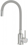 Kitchen faucet with bent spout