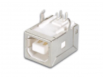 USB B FEMALE, SINGLE CONNECTOR 90&deg;, PCB MOUNT