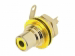 REAN - PHONO RECEPTACLE (RCA) - GOLD PLATED CONTACTS - YELLOW