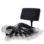 SOLAR LED - 15 m - 15 warm white lamps - black wire