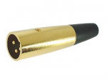 3P MALE XLR PLUG - GOLD-PLATED