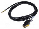 Cable | cable | PVC | 3m | black | Ioper.max: 16A | female | Imax: 16A | PIN: 3