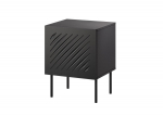 Bedside table 2 pcs. SIENA 44.5x40x59 black matt