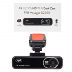 Car DVR camera PNI Voyager S2600 WiFi, 4K Ultra HD, GPS, without display, parking monitoring function, G-sensor, video and audio recording, 12V/24V power supply