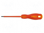 Screwdriver: insulated | slot | SL 2.5 | Blade length: 75mm | 1kVAC
