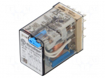 Relay: electromagnetic | 4PDT | 6VDC | Icontacts max: 7A | 7A/250VAC