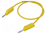 Test lead | 60VDC | 30VAC | 32A | Len: 0.5m | yellow | Material: brass
