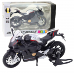 M&auml;nguala | PC | Konsoolid | Tarvikud // M&auml;nguasjad ja m&auml;ngud lastele // Motocykl Sportowy Metalowy Światła Dźwięki Srebrne Elementy Czarny V4 1:12