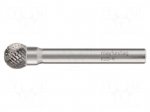 Rotary burr | &Oslash;: 3mm | L: 38mm | Working part len: 2.5mm | 3mm | metal | 4