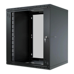 Stalflex Riiulikapp 19" 12U  450mm  Klaasuks  Must S-RC19-12U-450GB