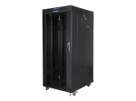 Lanberg | Rack cabinet 19" free-standing 27U/800x1000 (flat pack) with glass door