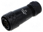 Connector: circular | plug | male | PIN: 12 | IP67 | SA20 | 8&divide;12mm | 5A | 400V