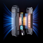 Other Computer Accessory Orico  Orico OXS2C3-G2 M.2 NVMe/SATA SSD USB-C 3.2 Tactical Reinforced Disk Caddy - Gray