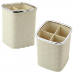 Isikliku hoolduse tooted // K&uuml;&uuml;nehooldus // Organizer Pojemnik Na Pędzle Cztery Przegrody Biały 12 x 9,5cm