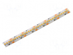 LED tape | white warm | 3528 | LED/m: 240 | 10.5mm | white PCB | IP65