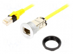 RJ45 socket | 22mm | har-port | -25&divide;70&deg;C | &Oslash;22.3mm | IP20 | Len: 5m